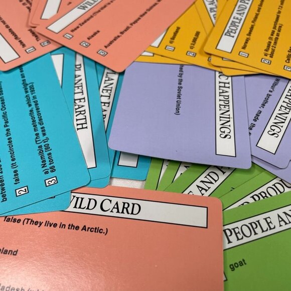 Trivia Card Set Category Wild Card Planet Earth People Places mq Crafting Junk J - Picture 7 of 8